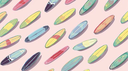 Abstract Surfboard Pattern
