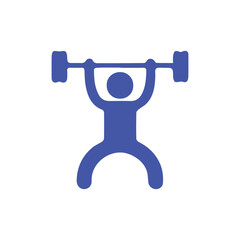 Weightlifting Icon A Symbolic Representation of Strength and Fitness in a Minimalist Style