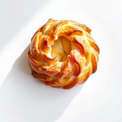 Vol-au-vent puff pastry Freshly baked pastry with a golden crust and creamy filling