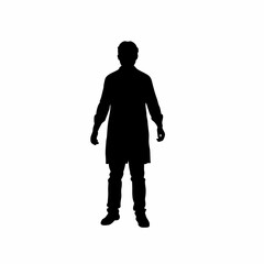 School counselor sharing motivational quotes silhouette