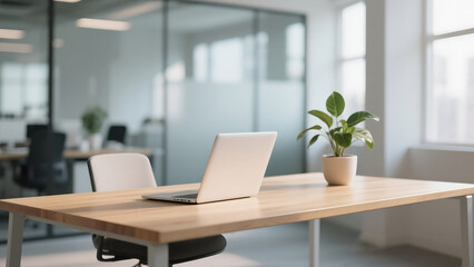 modern office interior with table