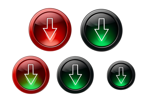 Set of glossy web buttons vector icons design