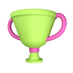 Trophy Colorful 3D Illustration