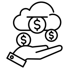 Revenue Stream Outline Icon