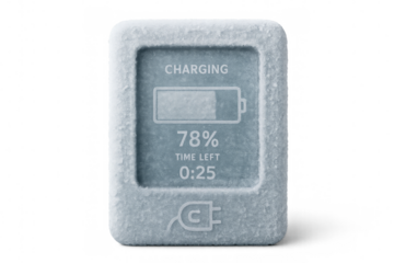 Frozen battery charging at cold extreme temperature