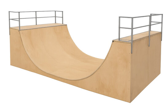 Wooden half pipe halfpipe for extreme skate sports