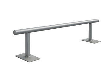 Skateboard grind rail accessory on transparent background