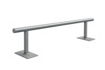 Skateboard grind rail accessory on transparent background