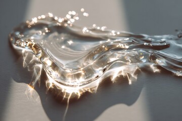 Translucent gel glistens under soft light, showcasing unique tex