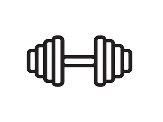 Professional Gym Icon in Stylish Minimal Thin Line Vector Illustration