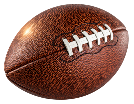 Classic American Football with Stadium Spotlight Glow