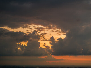 Wuhan Summer City Skyline Sunrise Scenery