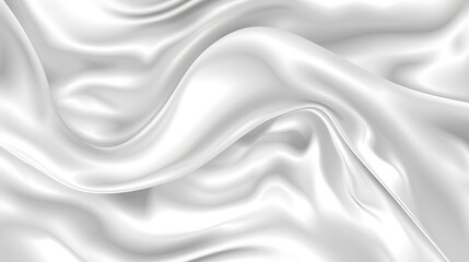 Obraz premium Soft and Luxurious White Satin Fabric with Elegant Flowing Texture for Background or Fashion Design Use