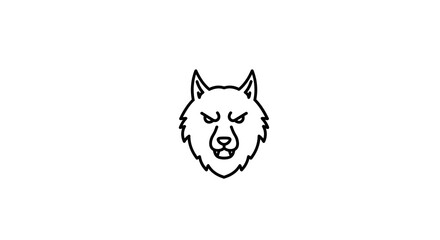 Obraz premium Werewolf icon in flat vector style on white background 