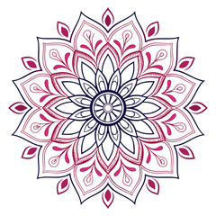 Vector lotus flower illustration with floral ornament and decorative elements