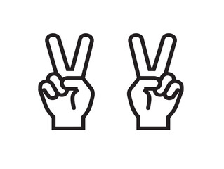 Fototapeta premium Stylish Hand Gesture Icon in Clean Minimal Elegant Vector Line Art