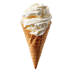 Creamy vanilla ice cream in a waffle cone (9)