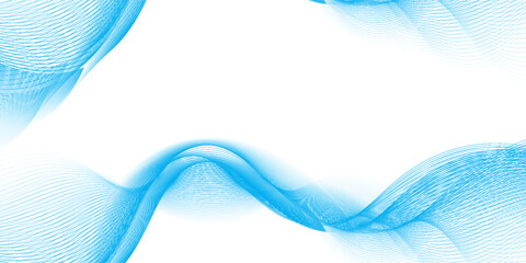 abstract blue line background. Abstract vector background, transparent waved lines.