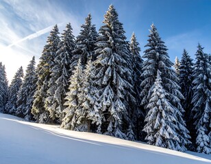 Snowy forest landscape
