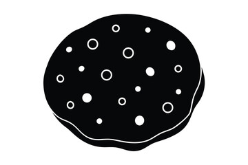 cookie icon silhouette vector illustration