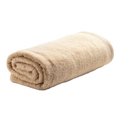 Rolled beige blanket, soft texture