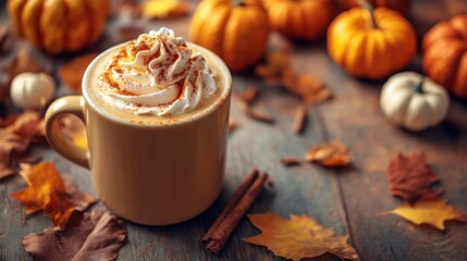 cup of coffee with cinnamon and nuts