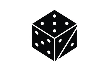 dice icon silhouette vector illustration