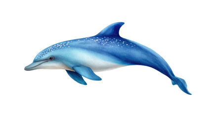 Obraz premium Oceanic Grace: A radiant depiction of a dolphin's elegant form, swimming gracefully through a liquid, showcasing its smooth, streamlined physique with playful spots.