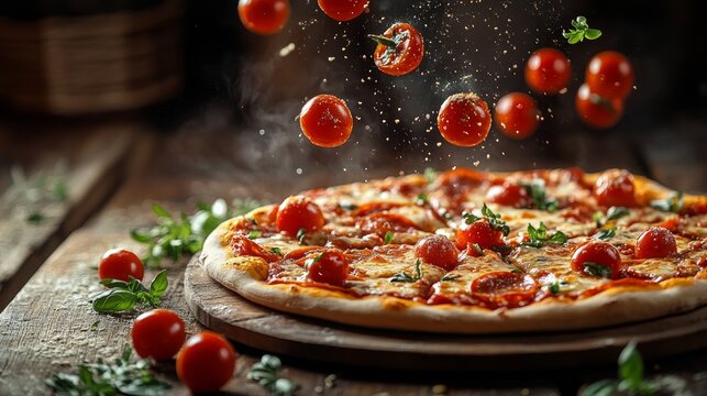pizza with tomatoes
