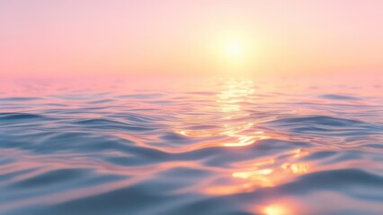 Obraz premium Serene ocean waves shimmer with golden sunset light, creating a tranquil and beautiful natural backdrop for peaceful moments and relaxation.
