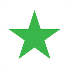 Obraz premium Green Star Icon Symbol