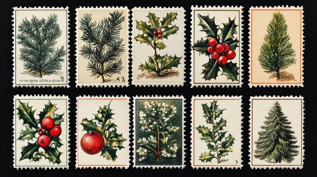 christmas postage stamps