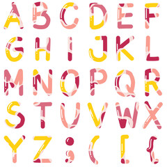 Colorful Artistic Alphabet Letter Set – Creative Decorative Font Design