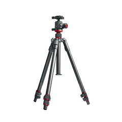Black and red tripod with three legs