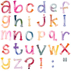 Colorful Artistic Alphabet Letter Set – Creative Decorative Font Design