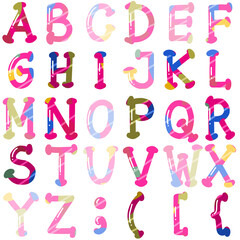 Colorful Artistic Alphabet Letter Set – Creative Decorative Font Design