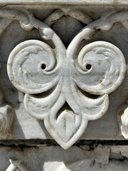 Detail of decorative stone relief,
Marble ornament 