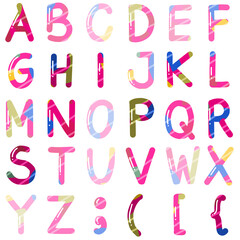 Colorful Artistic Alphabet Letter Set – Creative Decorative Font Design