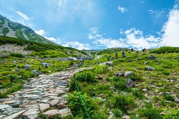 富山県　立山黒部アルペンルート　立山室堂　雄山登山