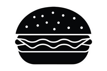 hamburger icon silhouette vector illustration