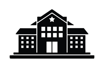 hotel icon silhouette vector illustration