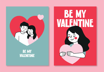 Valentines day couple cards