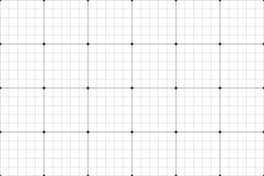 Transparent background with a black line grid creating a square pattern. Blueprint background for technology, architecture, or infographic project concept. Blank grid paper sheet vector illustration