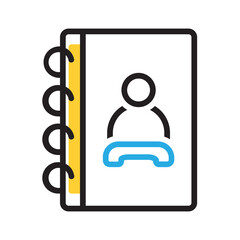 Vector multi color icon for Contact