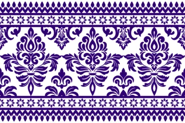 Fototapeten Afrikanische Motive Ethnic Motifs Ikat floral paisley embroidery floral. ikat Saree Sarong oriental pattern traditional.Ikat embroidery style abstract embroidery design for texture,fabric,clothing,wrapping,decoration   © Sitthichok