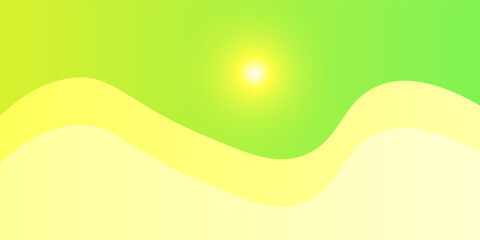 Vibrant green and yellow gradient abstract background with soft, glowing circular shapes and bokeh light effects