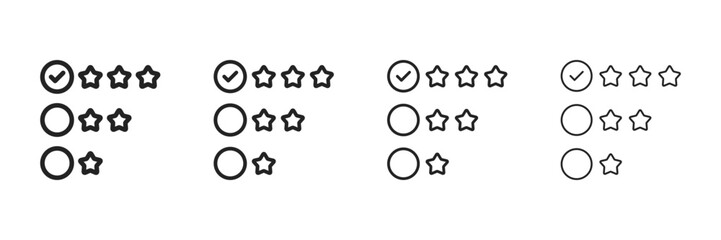 Score Icon Set With Multiple Line Styles Vector Illustration.
