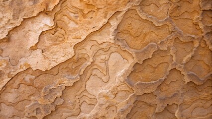 Texture Ondulée en Grès Beige avec Motifs Naturels Sculptés pour Design Extérieur et Paysager