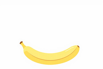 Single Yellow Banana Fresh Fruit Illustration