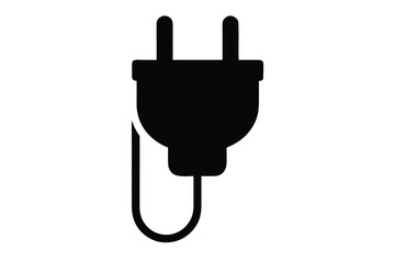 plug icon silhouette vector illustration